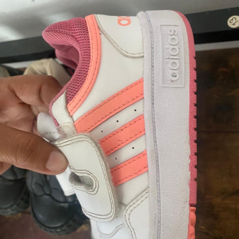 Adidas Toddler White Hoops 3.0 Sneakers